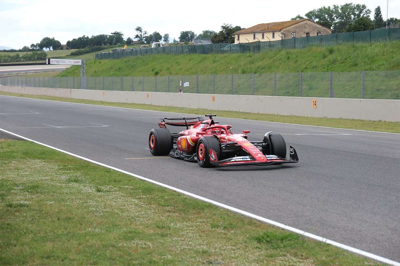 シャルル・ルクレール ピレリの2025年F1タイヤテストの初日を完了