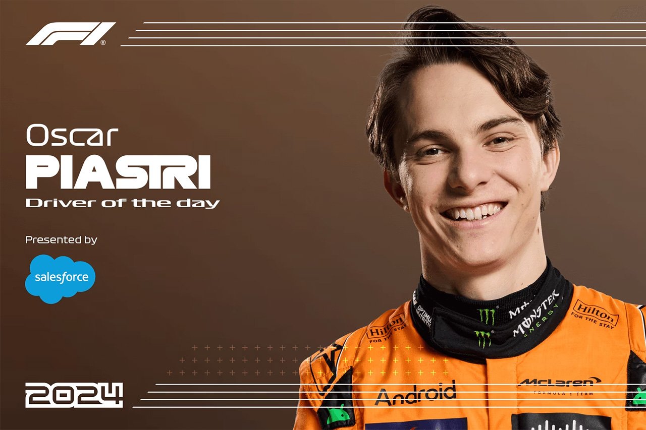 F1アゼルバイジャンGP：オスカー・ピアストリがDRIVER OF THE DAY