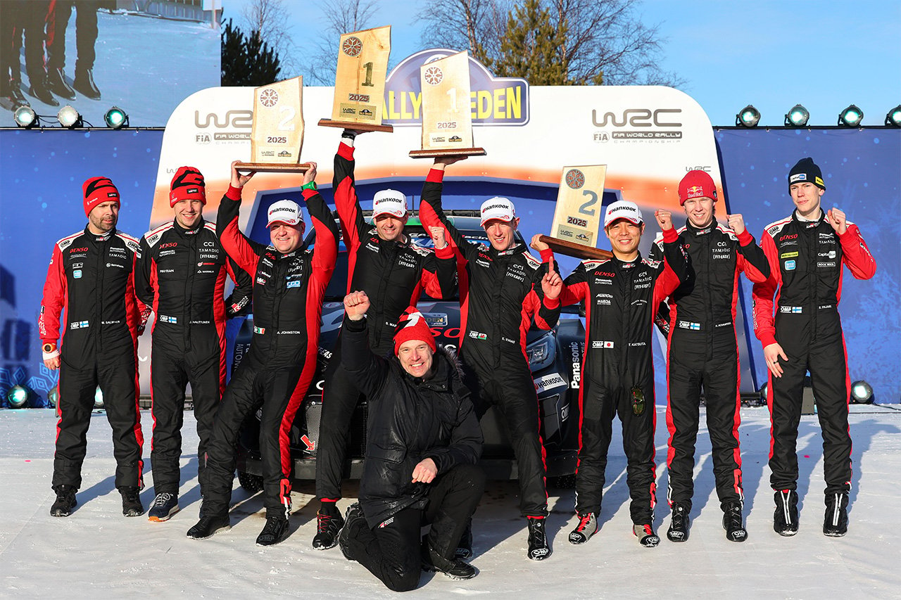 WRC 第2戦 ラリー・スウェーデン：トヨタのエバンスが優勝 勝田貴元2位