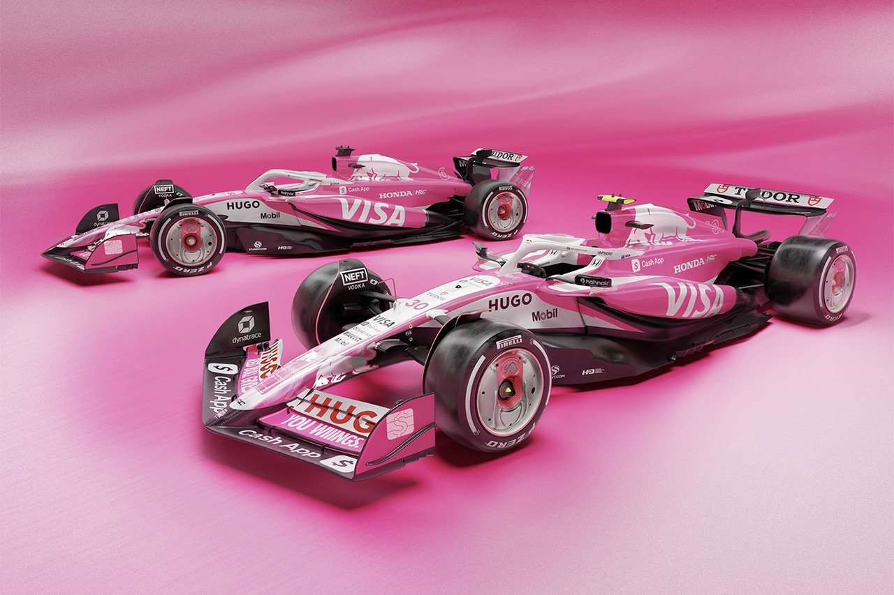 レーシングブルズ F1マイアミGPを戦う“ピンク”のスペシャルリバリーを披露