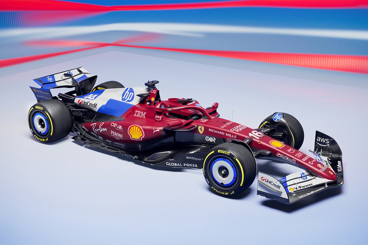 フェラーリ F1マイアミGPでHPと共同デザインのスペシャルリバリーを披露