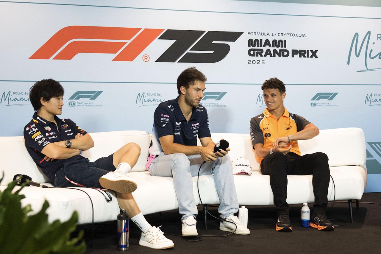 F1マイアミGP:木曜記者会見 Part.1(前半) - 角田裕毅、ガスリー、ノリス