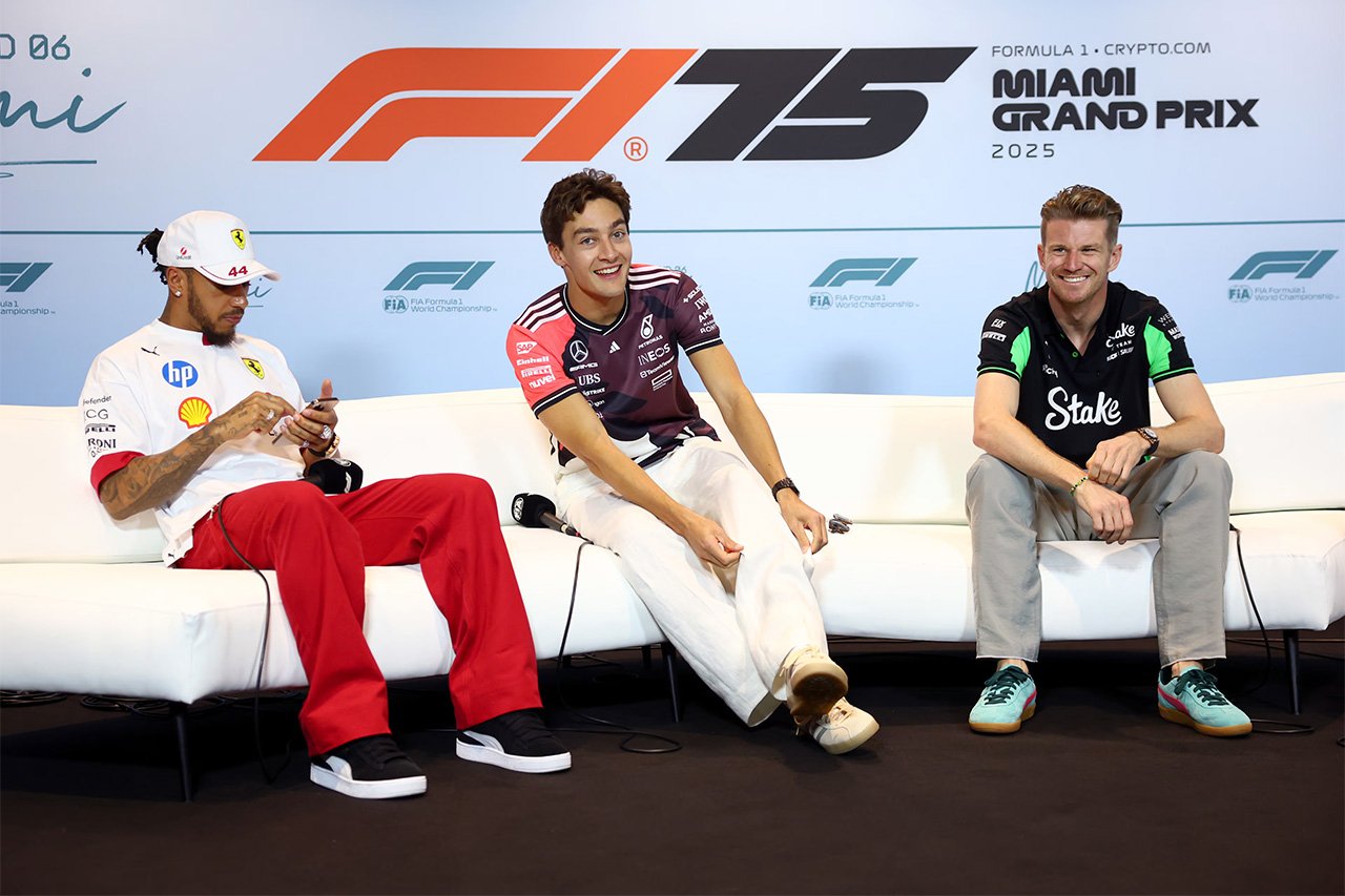 F1マイアミGP:木曜記者会見 Part.2 - ハミルトン、ラッセル、ヒュルケンベルグ