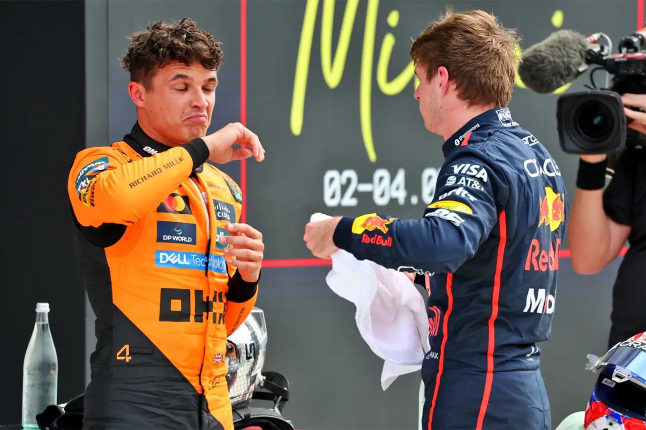ランド・ノリス F1マイアミGP予選で“新米パパ”フェルスタッペンに惜敗「少しはペースが落ちるかと思ったけど…」