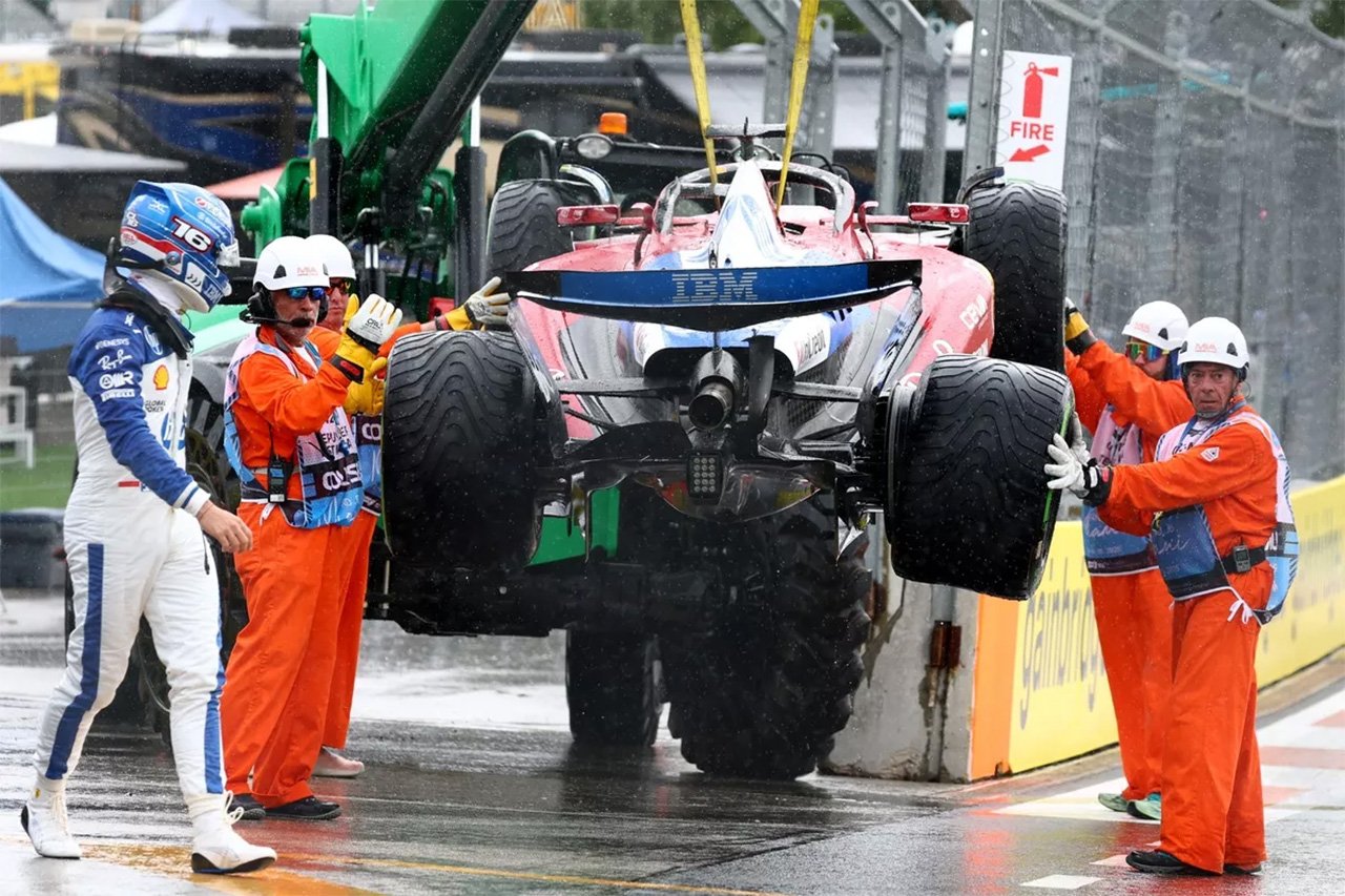 ルクレール F1スプリント前のクラッシュは「完全にコントロールを失っていた」