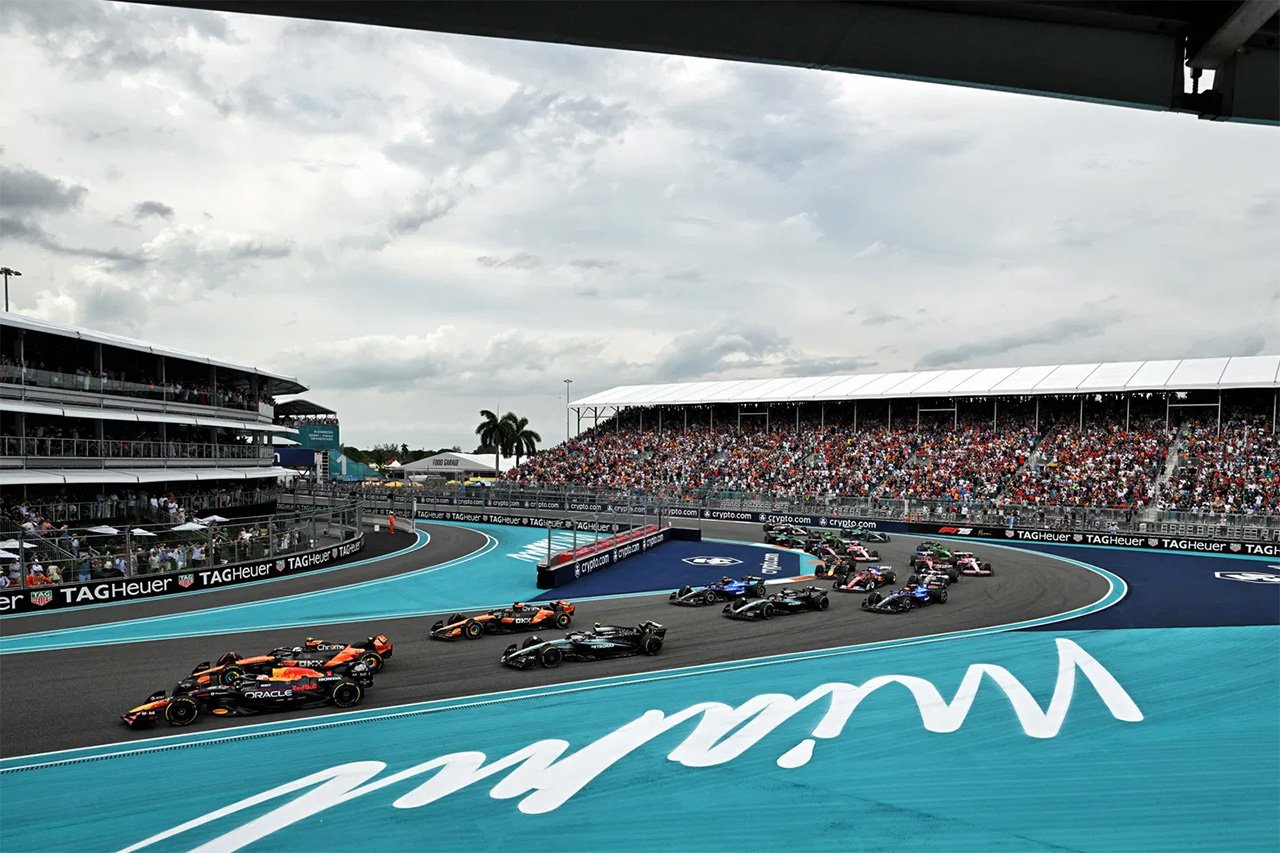 F1マイアミGPの米国視聴率が大幅減少 昨年比で約30%ダウン