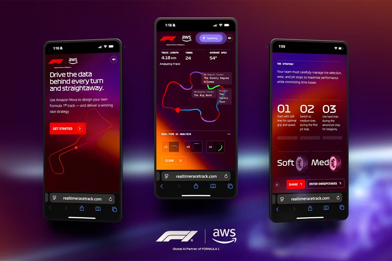 F1とAWSが新次元のファン体験 AIで“自作サーキット”をリアルタイム解析
