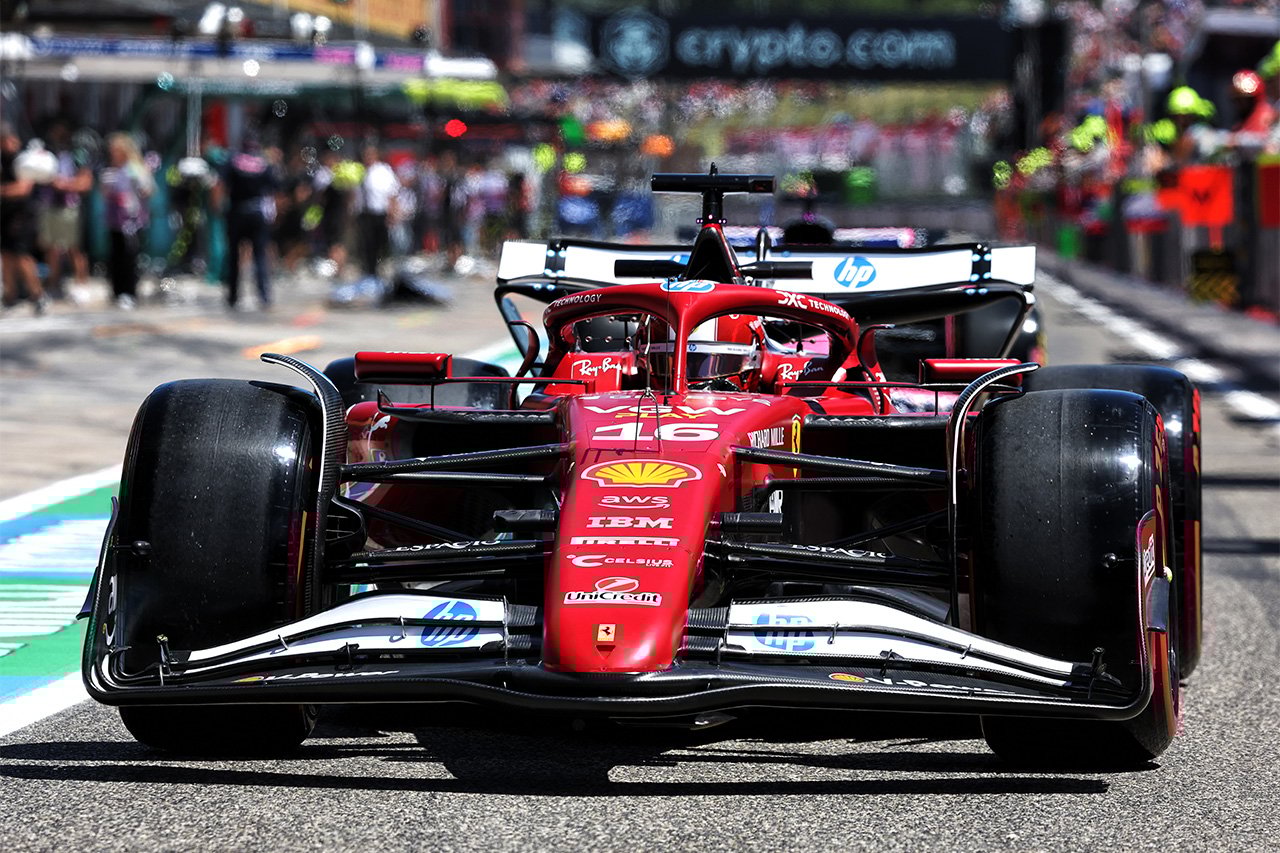 フェラーリF1に罰金処分 ルクレール車のタイヤ空気圧変更で手順違反