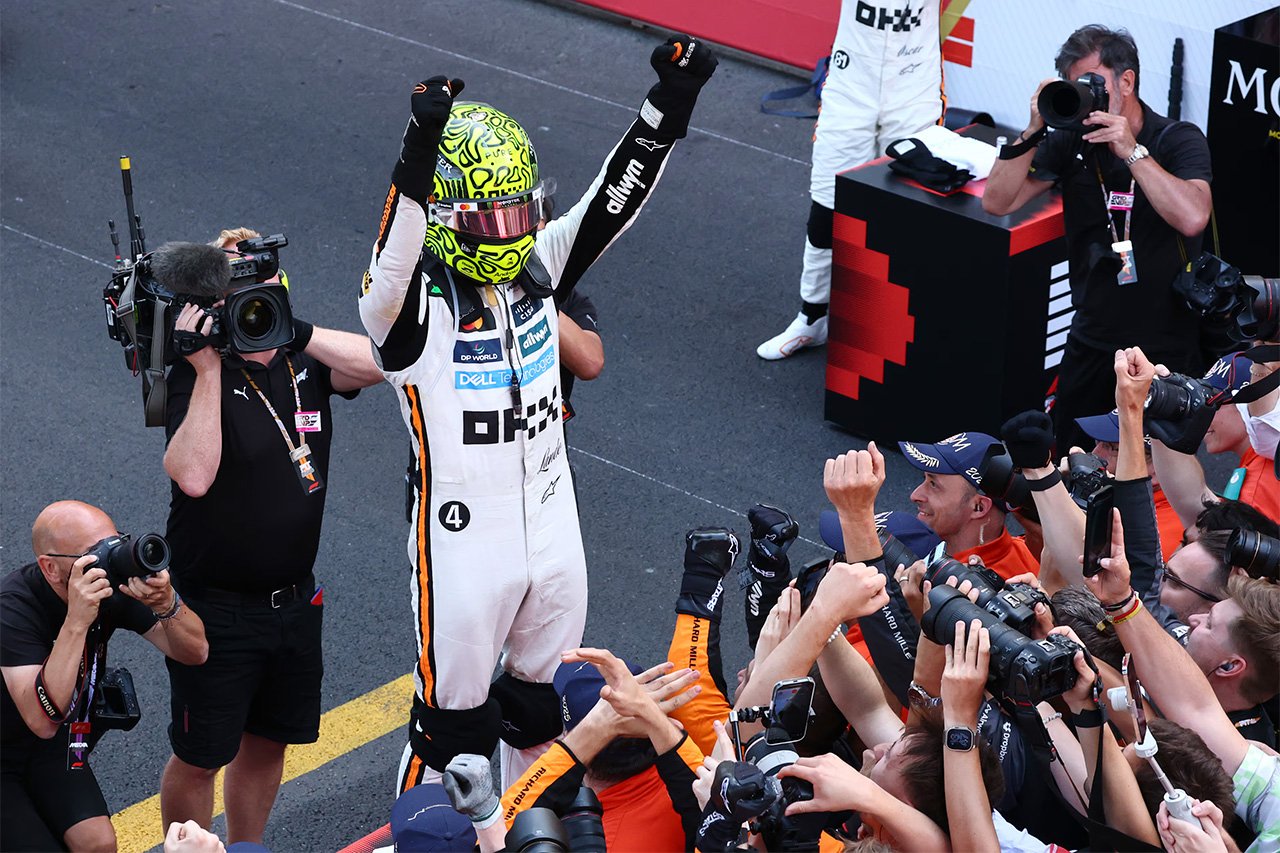 F1 モナコGP 決勝:ランド・ノリスが今季2勝目 角田裕毅は17位