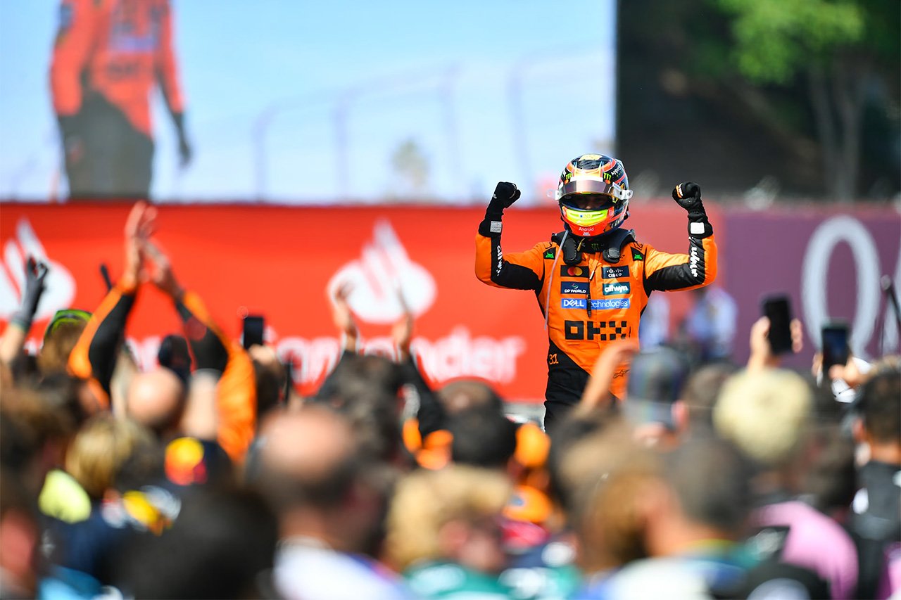F1スペインGP 決勝:オスカー・ピアストリが今季5勝目 角田裕毅は13位