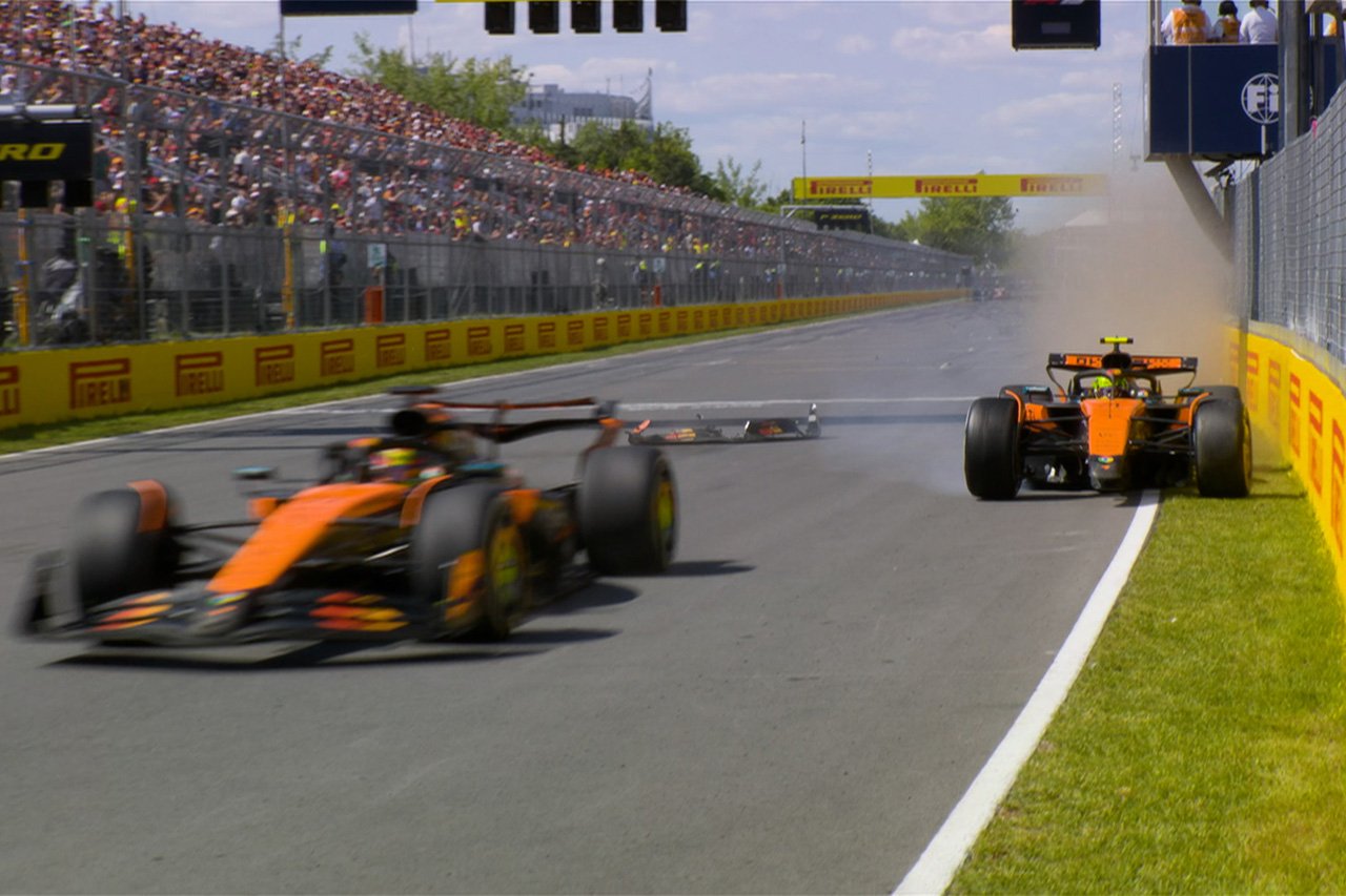 F1カナダGP:ランド・ノリスに5秒加算ペナルティ ピアストリとの接触