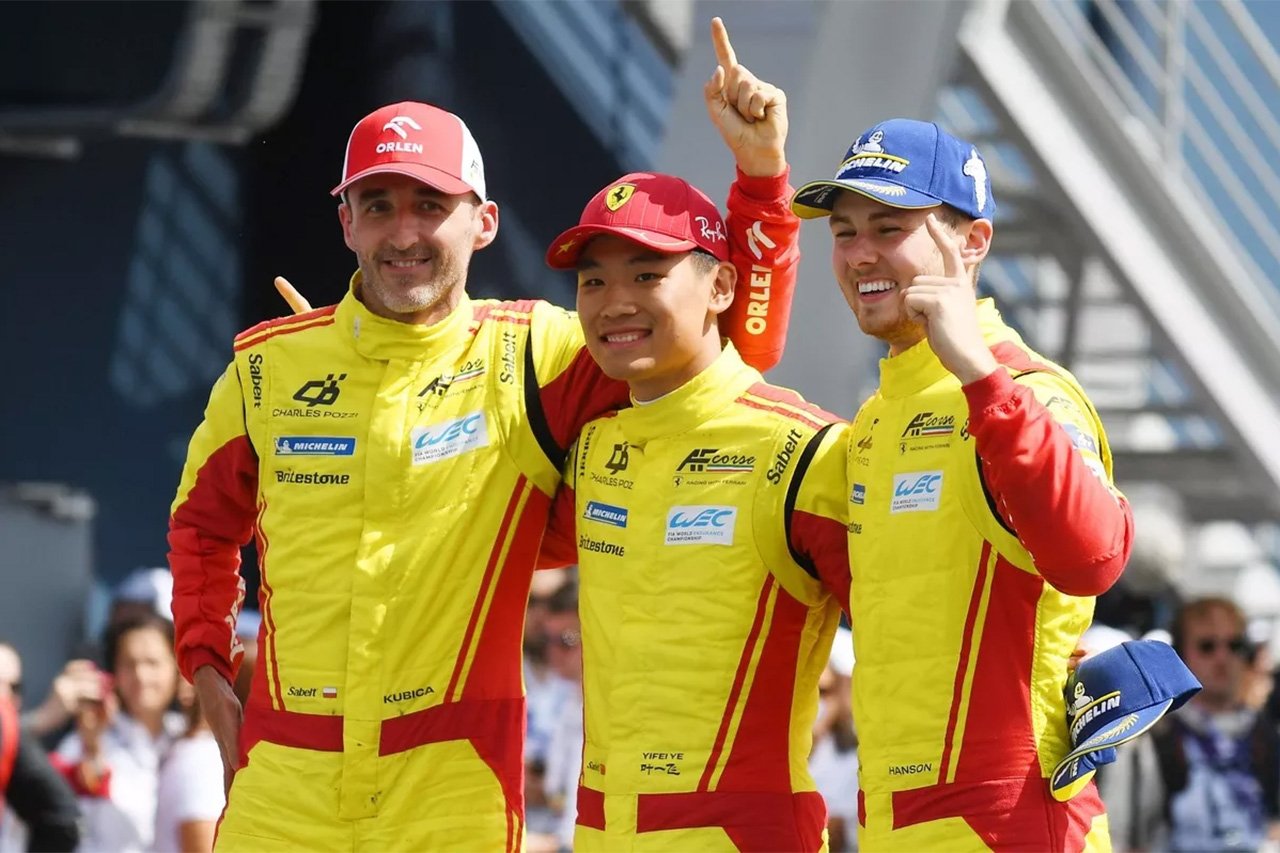 ル・マン24時間レース:クビサがフェラーリで優勝 ポルシェが1-2-3体制を阻止