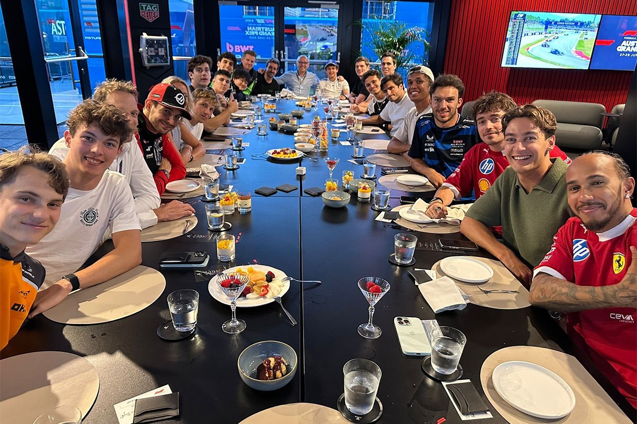 F1オーストリアGP前夜 ドメニカリ主催の夕食会に20人のドライバーが参加