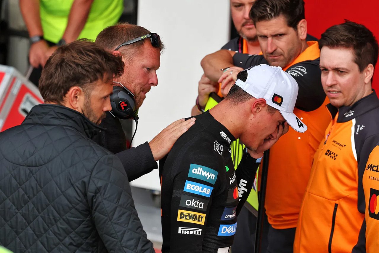 ランド・ノリス F1イギリスGP優勝直後に顔面を負傷「鼻を少し切っただけ」