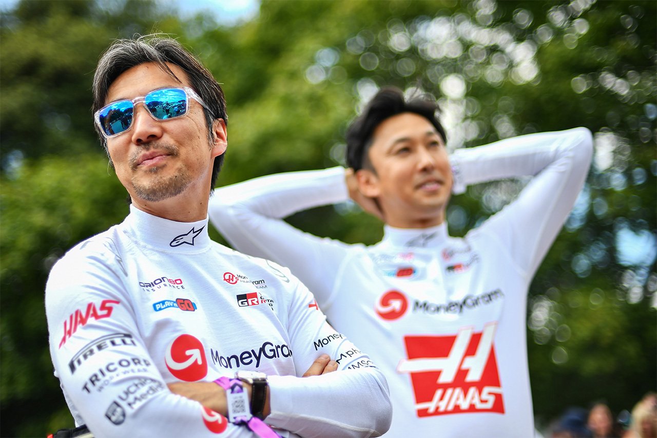 小松礼雄と中嶋一貴 ハースF1チーム グッドウッド・フェスティバル・オブ・スピード