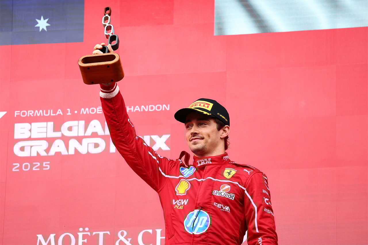 シャルル・ルクレール F1ベルギーGP決勝「雨が早く止んで助かった」