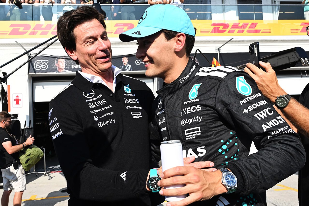 メルセデスF1代表 「2026年もラッセルとアントネッリの現行体制を維持したい」