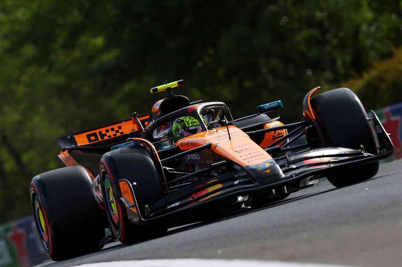 F1ハンガリーGP FP2:ノリス最速 角田裕毅9番手 フェルスタッペン14番手