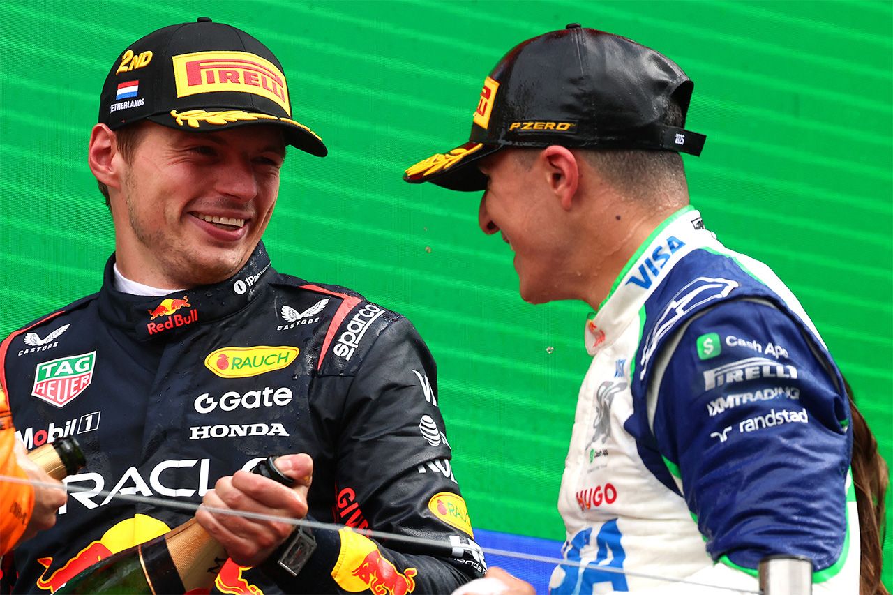 アイザック・ハジャーとマックス・フェルスタッペン(2025年F1 オランダGP)
