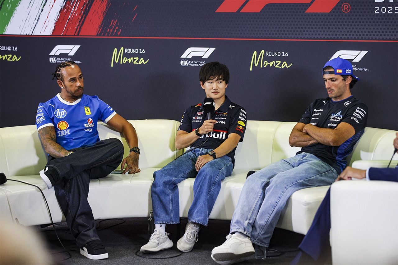 F1イタリアGP 木曜会見 Part.2 - ハミルトン、角田裕毅、サインツ