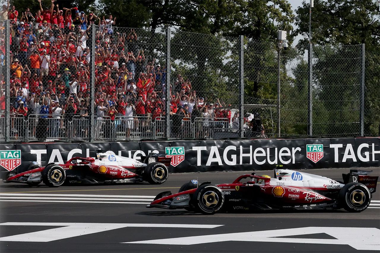 ルイス・ハミルトンとシャルル・ルクレール(スクーデリア・フェラーリ)