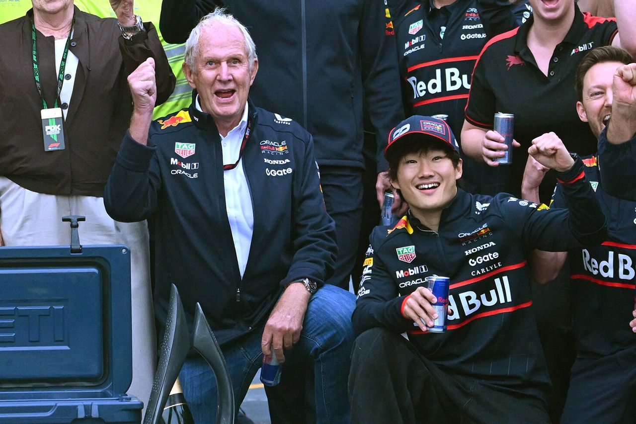「とても笑顔だった」 レッドブルF1マルコが角田裕毅の背中をたたき称賛