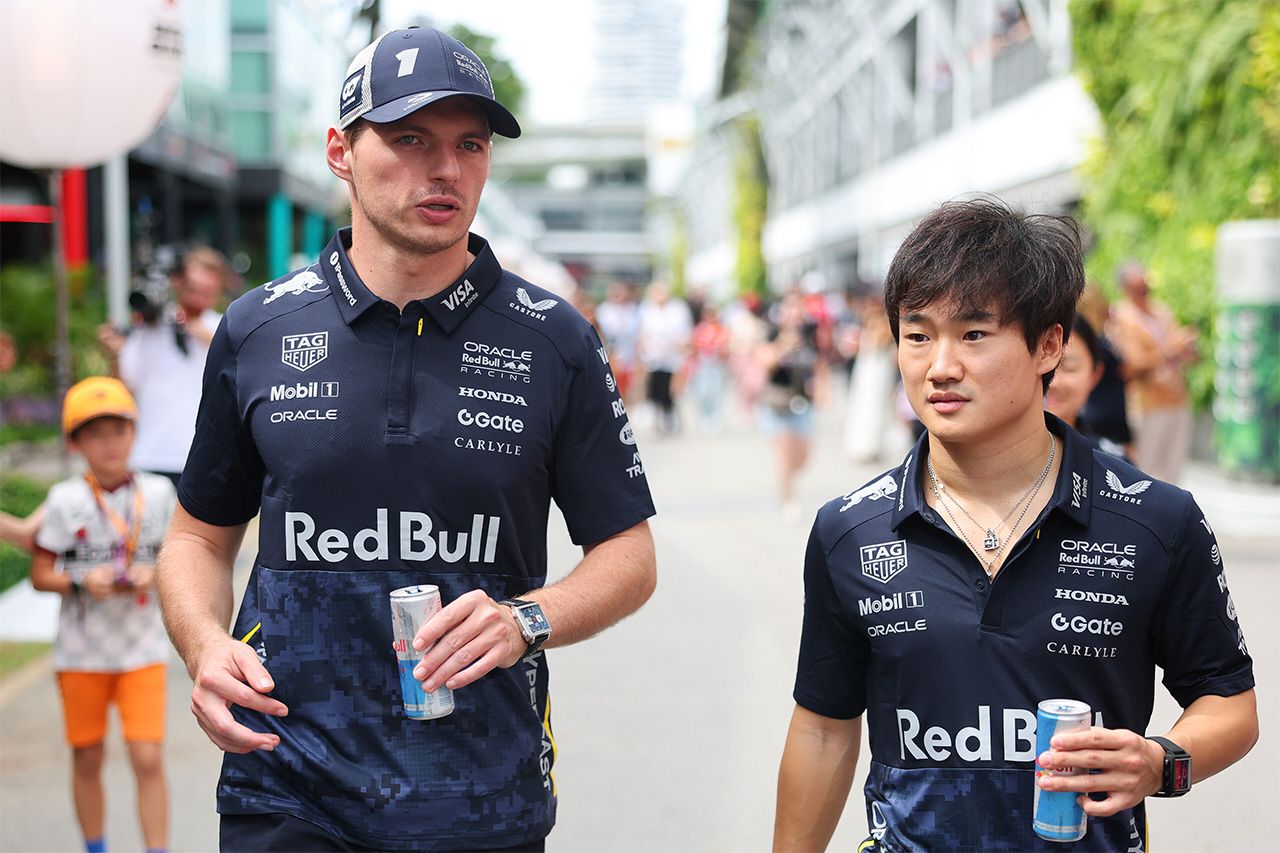 マックス・フェルスタッペンと角田裕毅（レッドブル・レーシング）