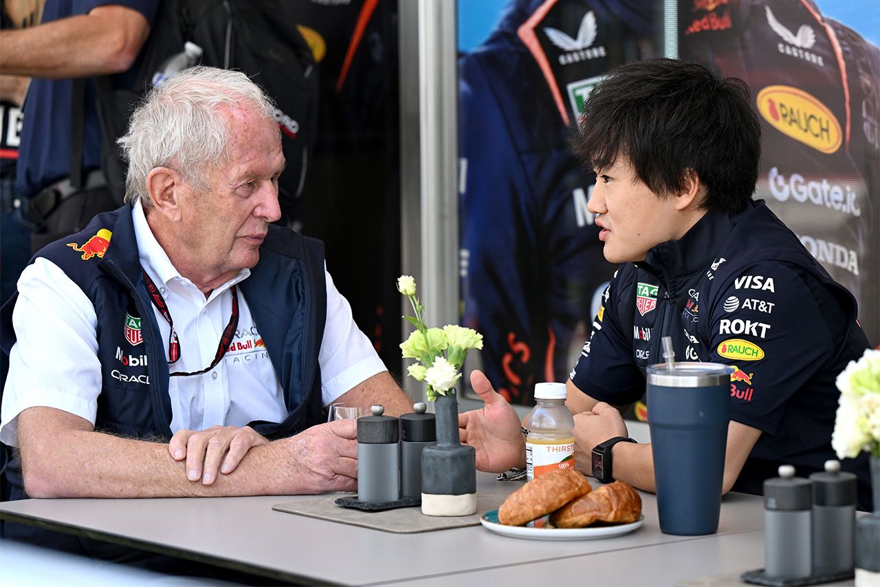 角田裕毅、レッドブルF1残留に光?ヘルムート・マルコ評価「上昇傾向にある」