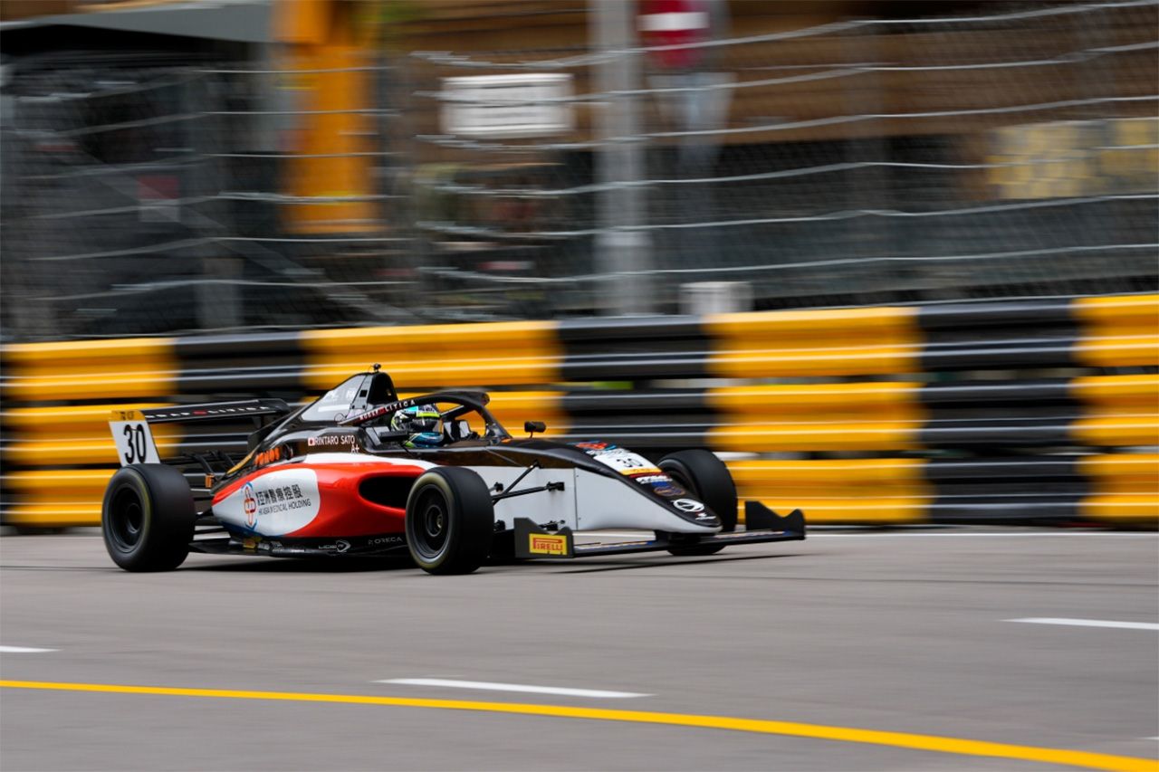 佐藤琢磨の息子・凛太郎が11番手から3位表彰台 F4マカオGPで大健闘