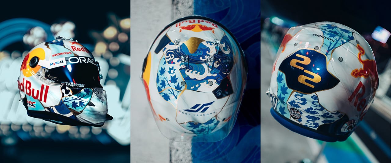 角田裕毅（レッドブル・レーシング） ラスベガスグランプリ ヘルメット