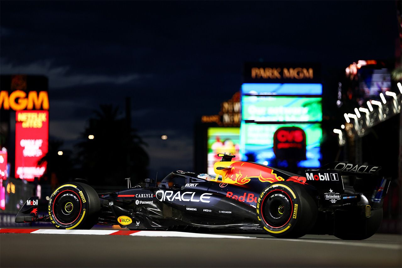 F1ラスベガスGF FP1展開：角田裕毅がフェルスタッペンを上回る3番手タイム