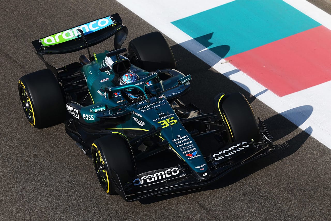 F1アブダビテスト:ジャック・クロフォード首位 メルセデスが“ミュールカー最速”