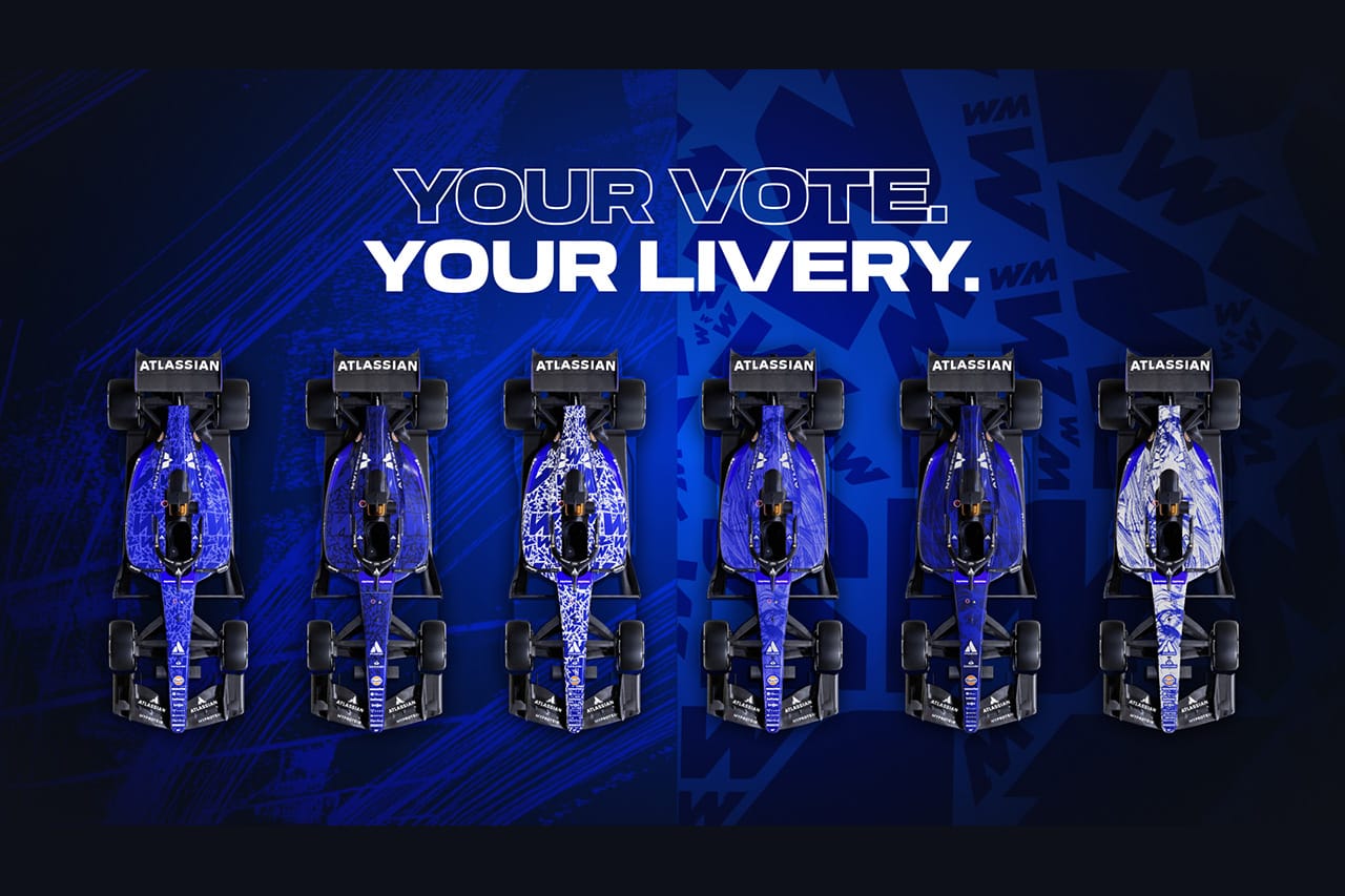 ウィリアムズ 2026年F1マシン『FW48』テスト用リバリーをファン投票で決定