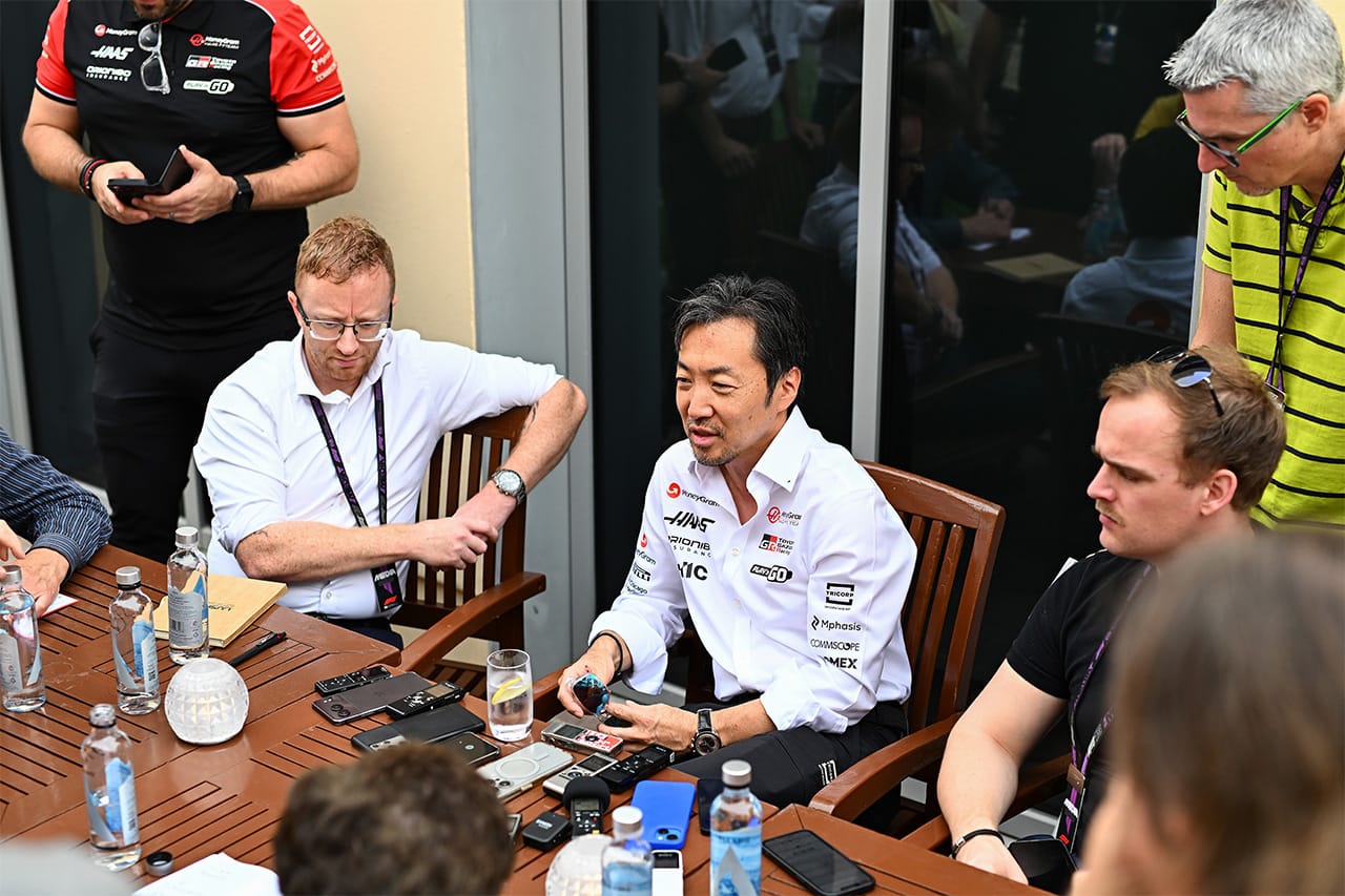 角田裕毅について語るハースF1チーム代表の小松礼雄