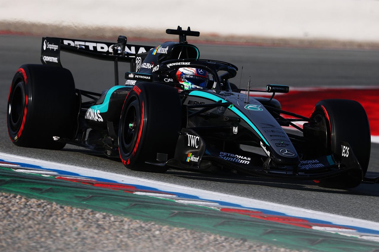 F1バルセロナ4日目午前:メルセデス主導 アストンマーティンはまだ登場せず