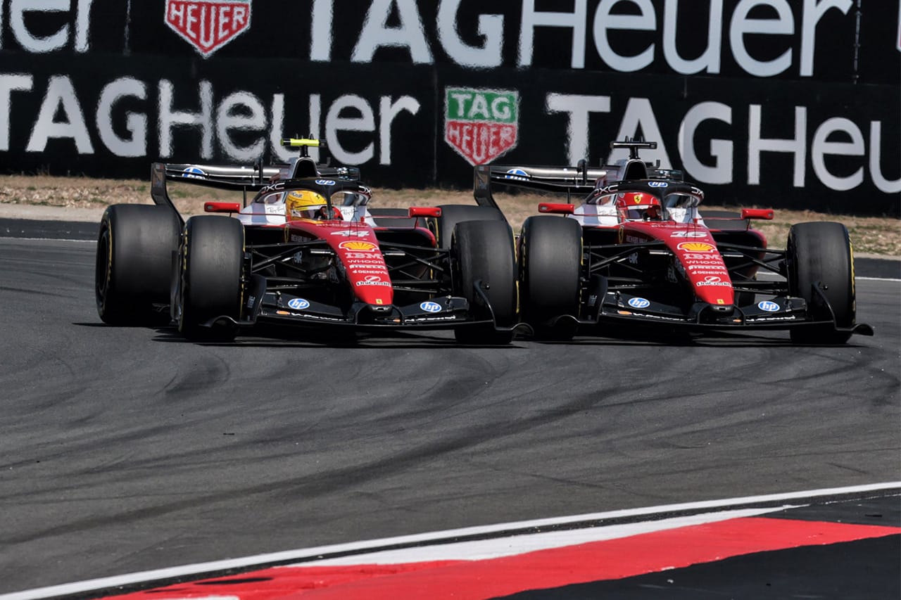 フェラーリF1同士の激戦 シャルル・ルクレール「スペース!」ハミルトンに不満