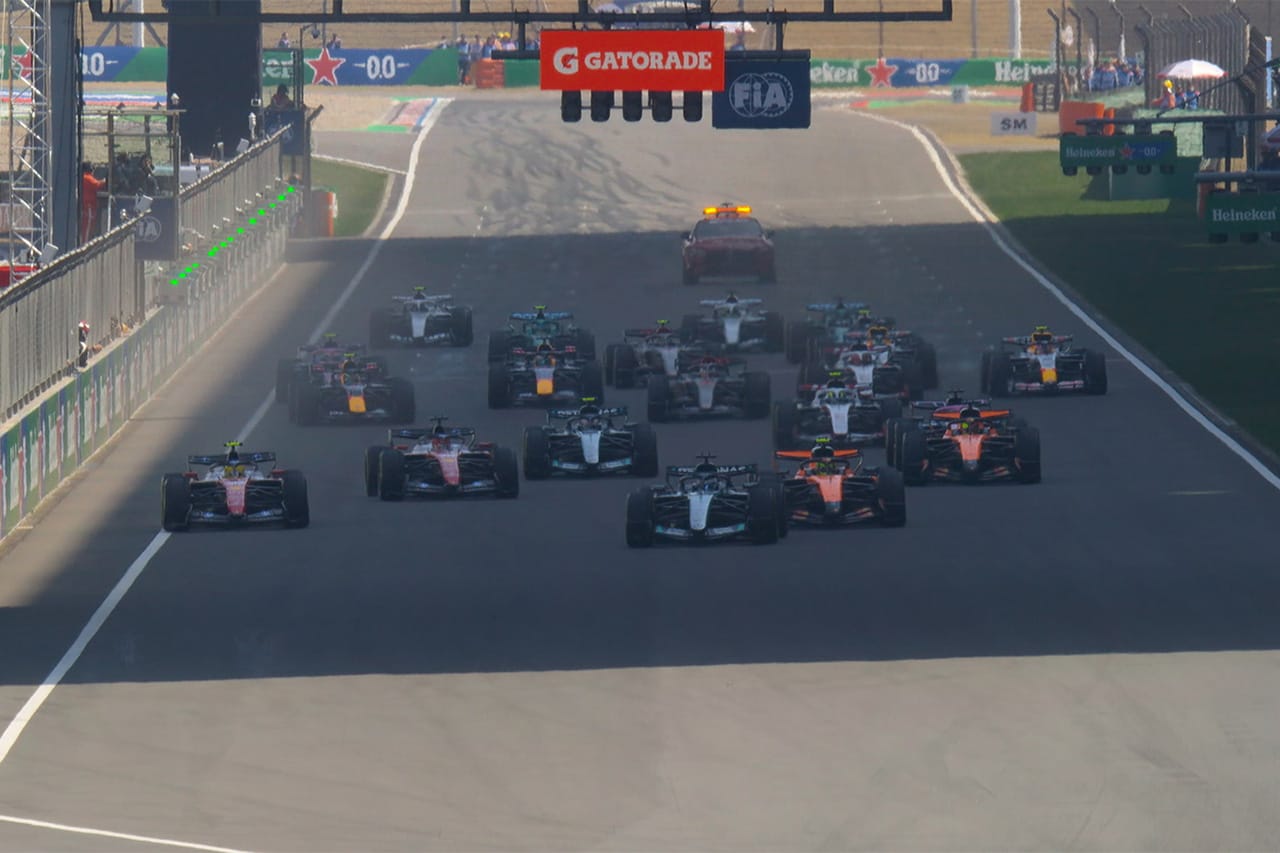 F1中国GP スプリント展開 ラッセルが接戦制し優勝 フェラーリ2・3位