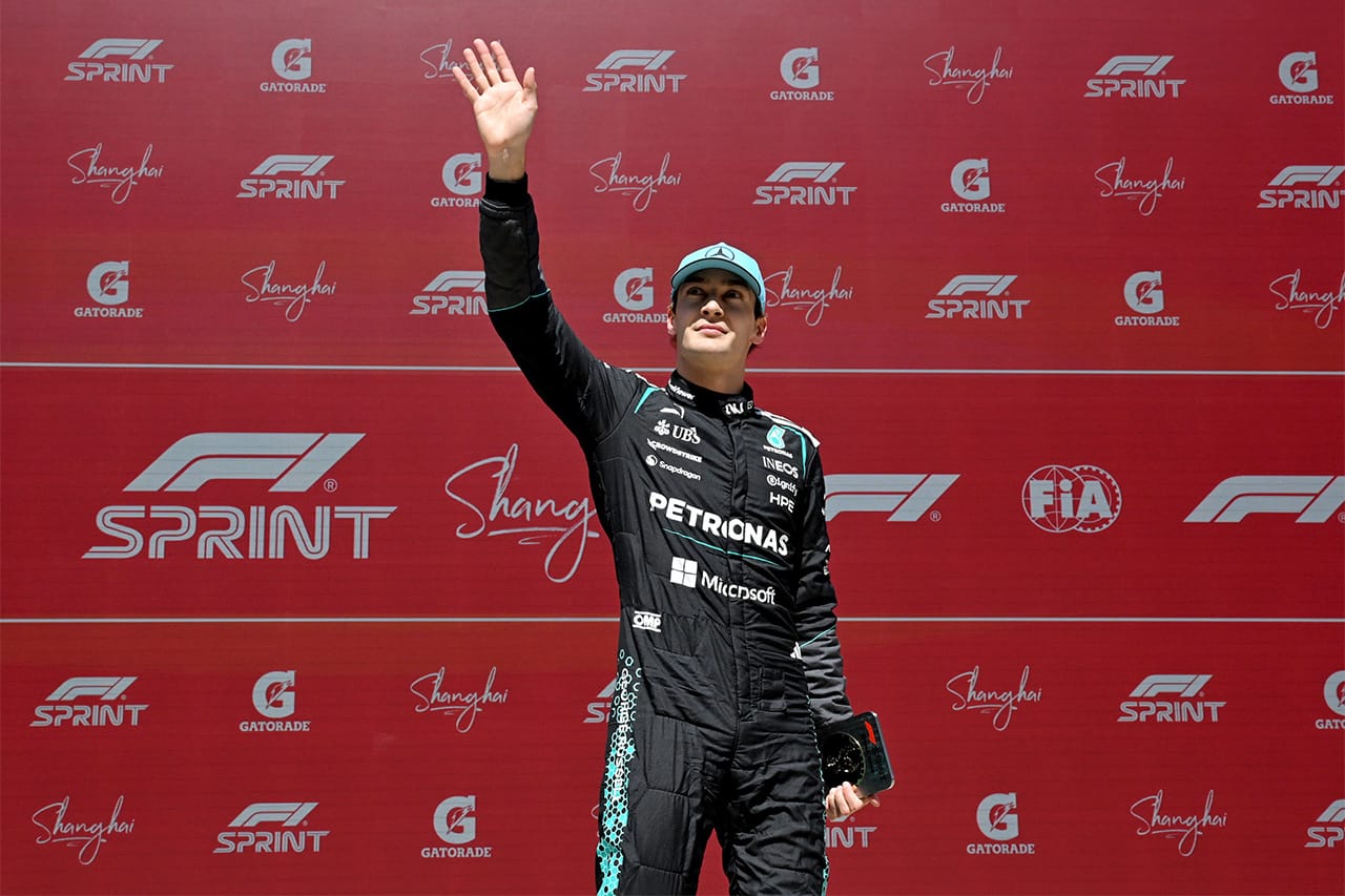 F1中国GPスプリント ラッセル優勝 終盤セーフティカーで激戦