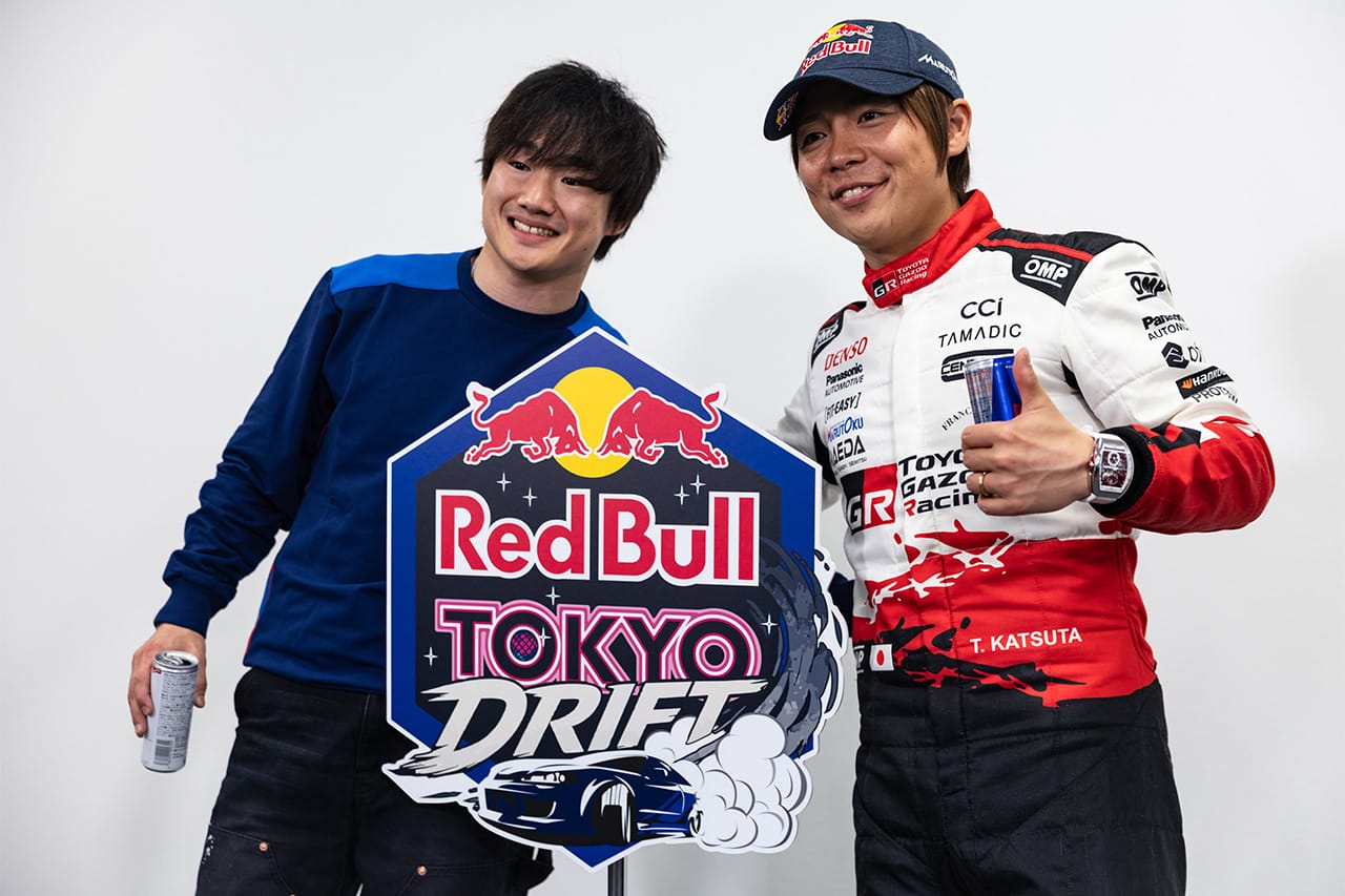 角田裕毅 レッドブル東京ドリフトで語る 日本文化と勝田貴元への敬意