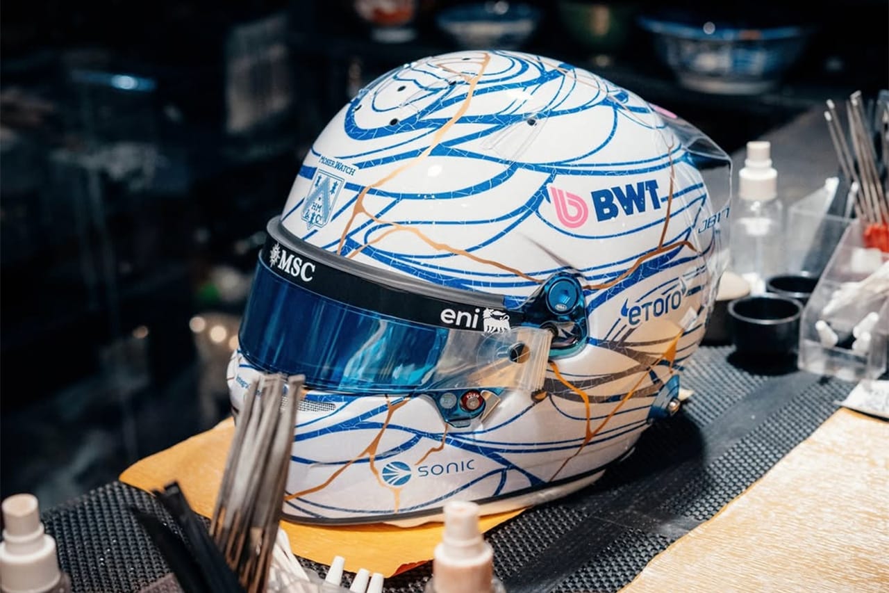 ピエール・ガスリー F1日本GPで“金継ぎ”ヘルメット披露 日本文化へ敬意