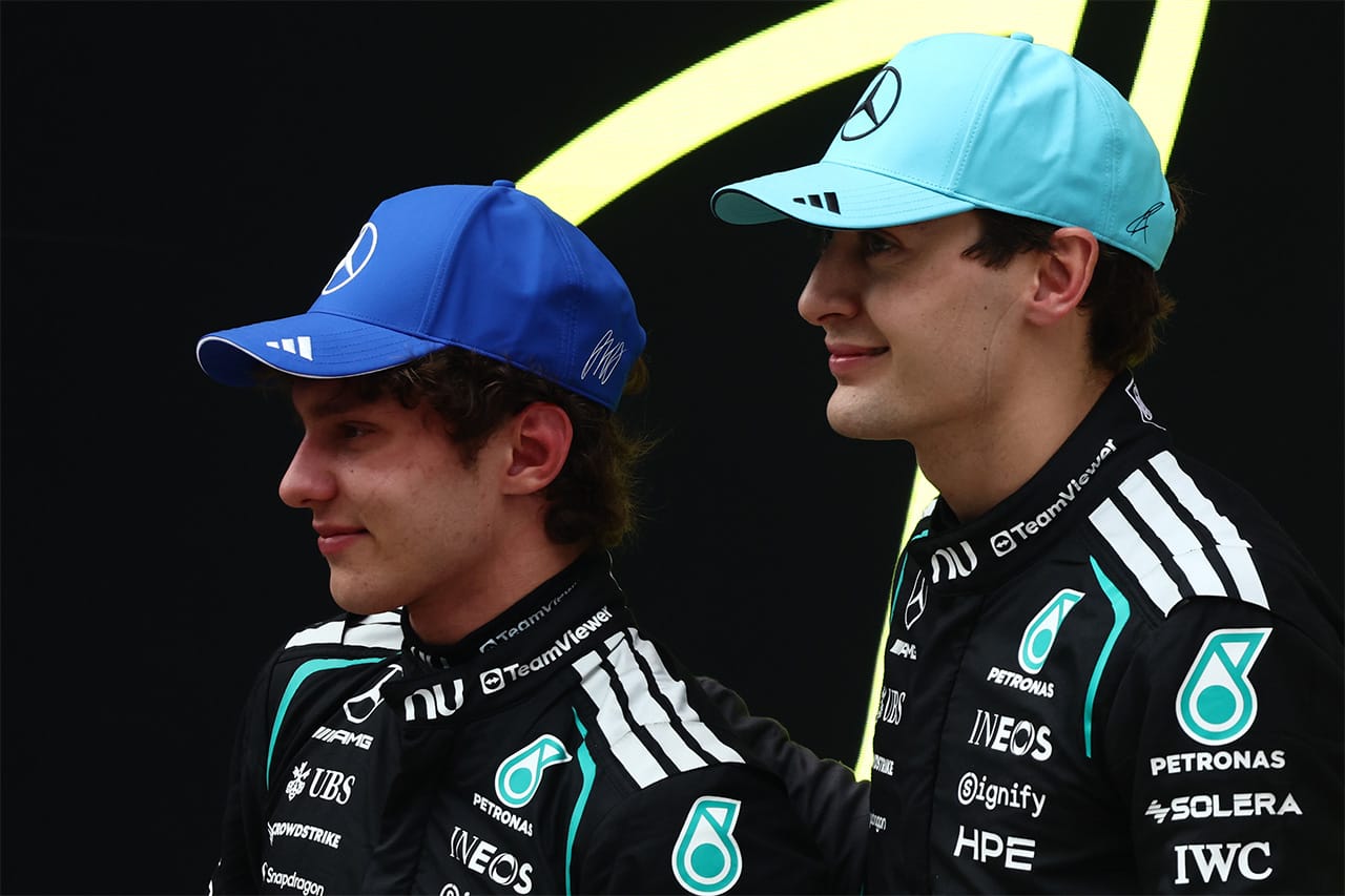 アンドレア・キミ・アントネッリとジョージ・ラッセル（メルセデスAMG・ペトロナス・モータースポーツ）