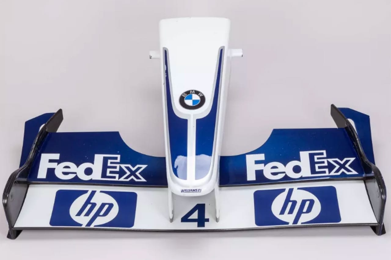 F1歴史を刻んだ実使用パーツが出品 ウィリアムズFW25やバトンのサイン品