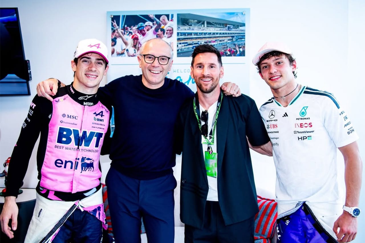 リオネル・メッシが存在感 F1マイアミGPでパドックを席巻