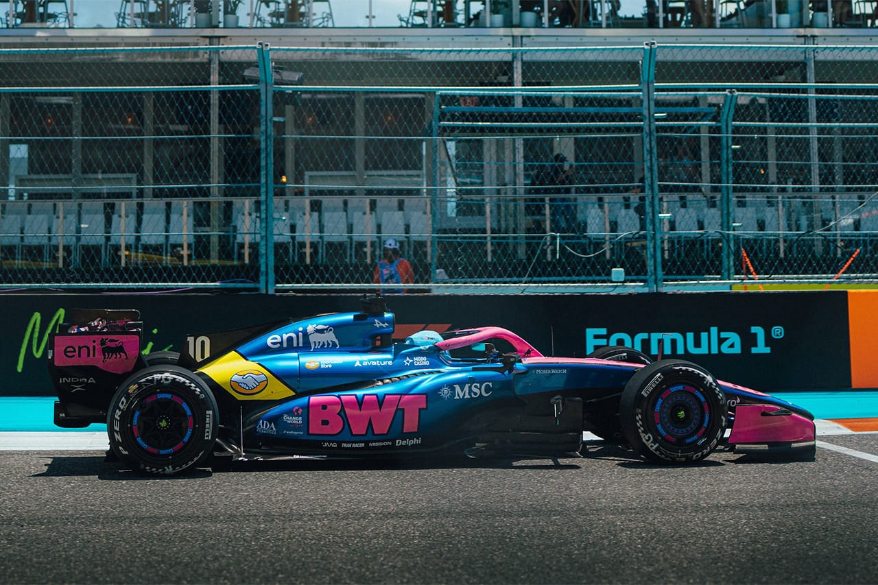 アルピーヌF1 ピエール・ガスリーがマニクールでウエットタイヤテストを完了
