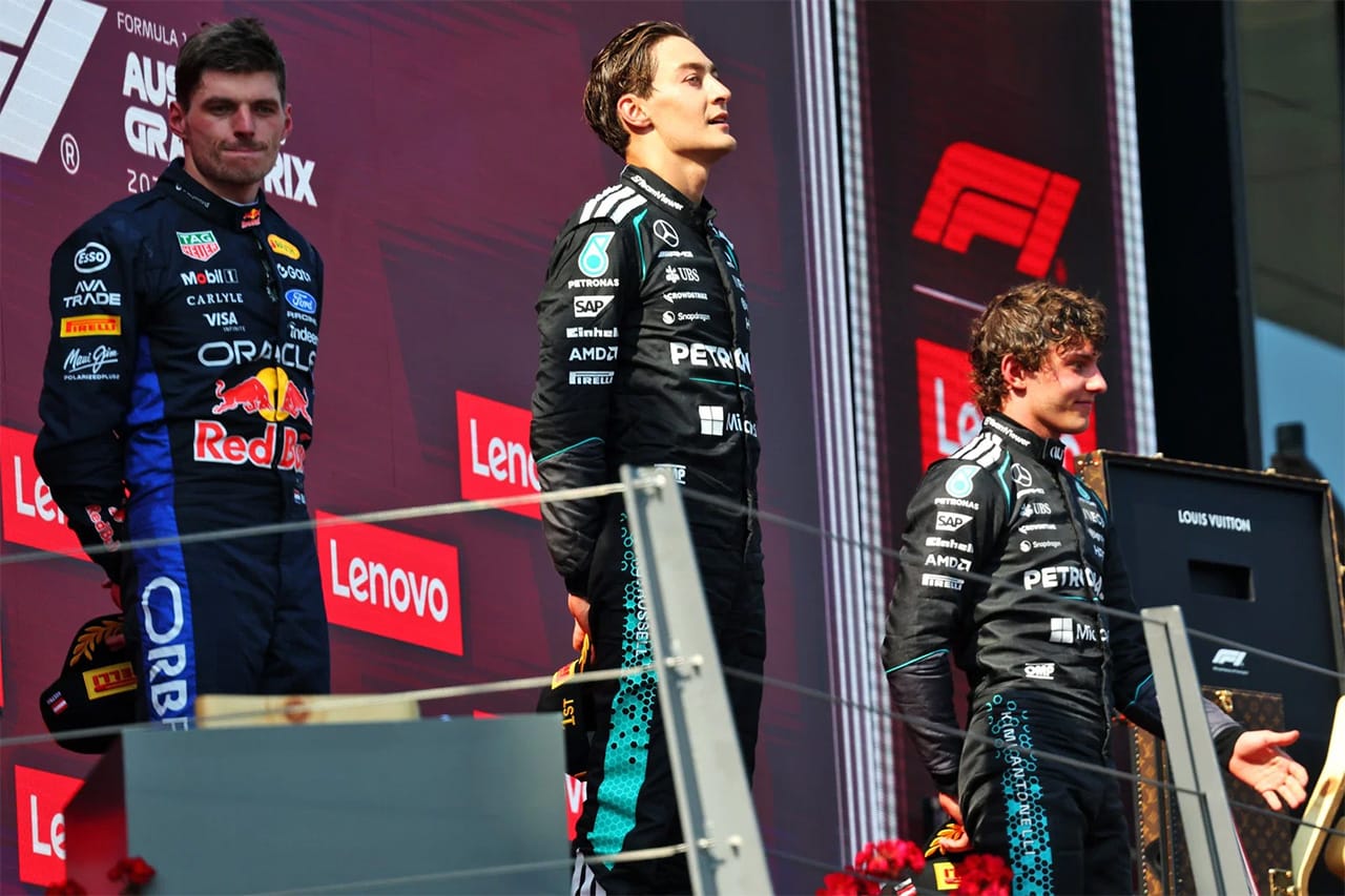 メルセデスF1 ラッセルとアントネッリが給水装置故障「過酷な暑さとの戦いだった」