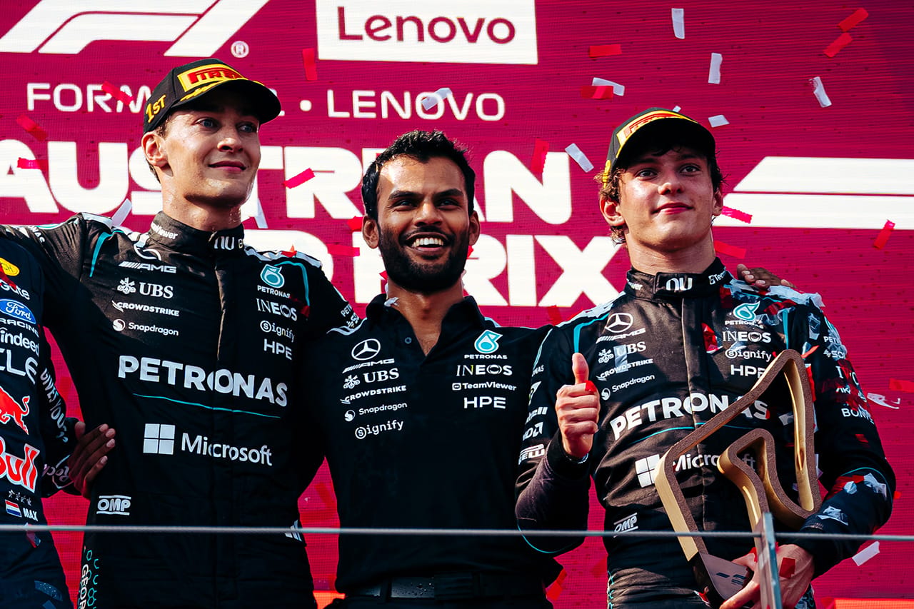ジョージ・ラッセル メルセデスF1の“アントネッリ優遇説”を否定「事実じゃない」