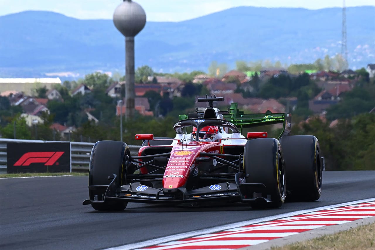F1ハンガリーGP FP1展開:シャルル・ルクレール最速も終盤にマシントラブル