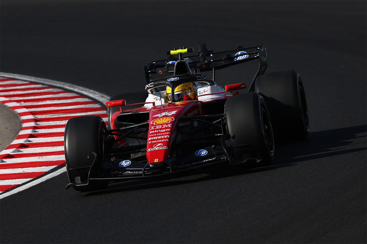 F1ハンガリーGP FP2展開：ハミルトン最速でフェラーリ1-2 コラピントがクラッシュ